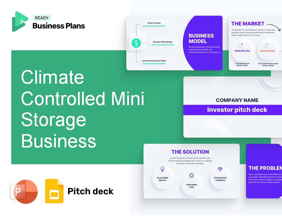 Climate Controlled Mini Storage Business Pitch Deck