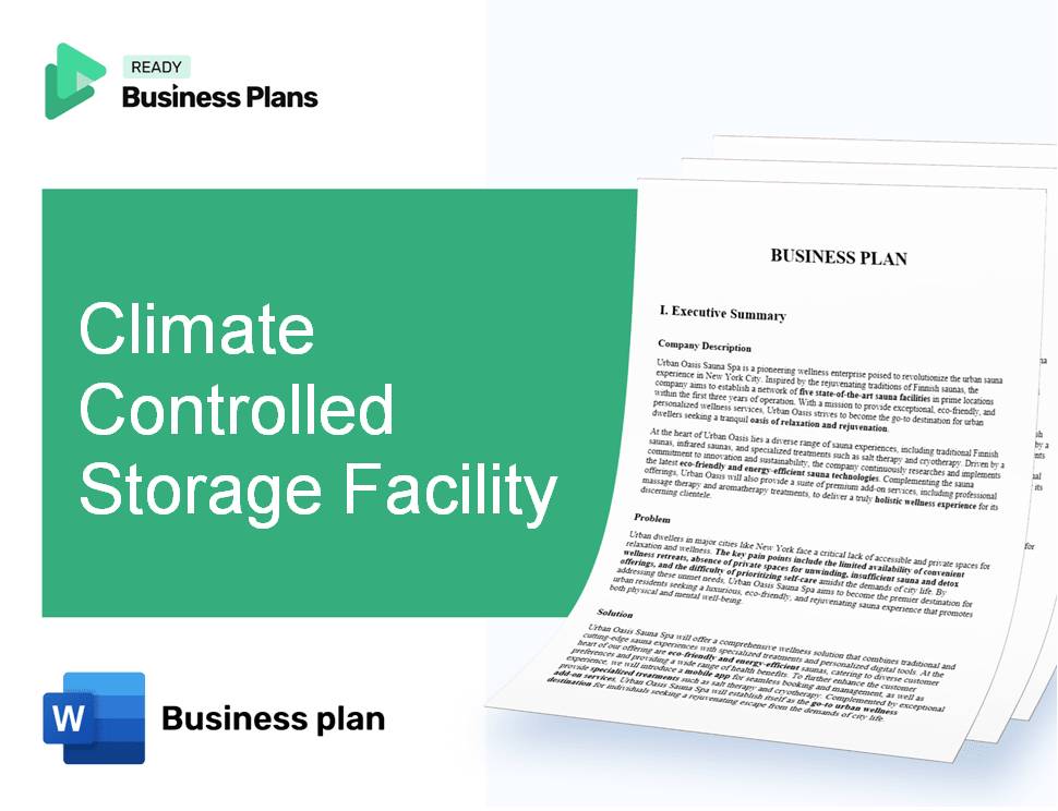 Climate Controlled Storage Facility Business Plan