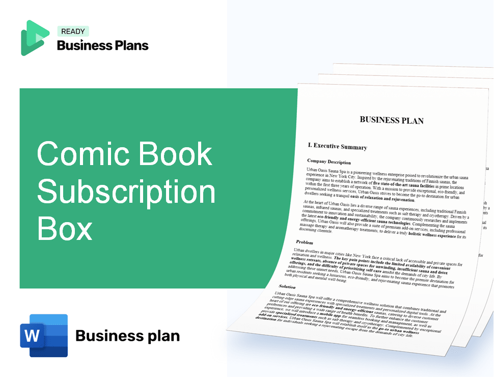 Comic Book Subscription Box Business Plan