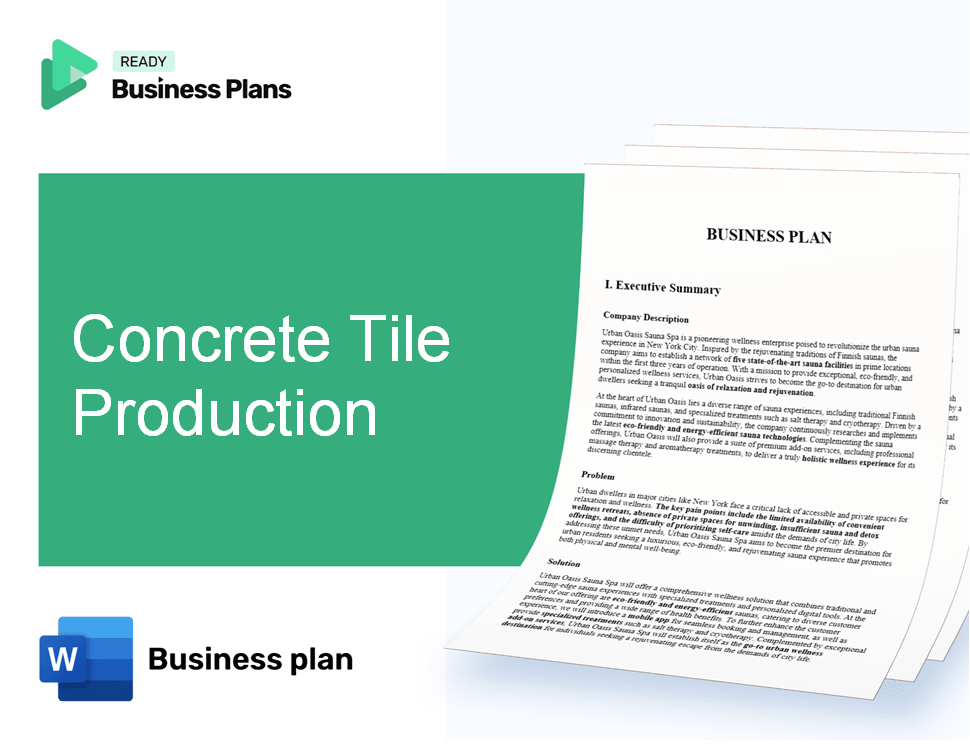 Concrete Tile Production Business Plan