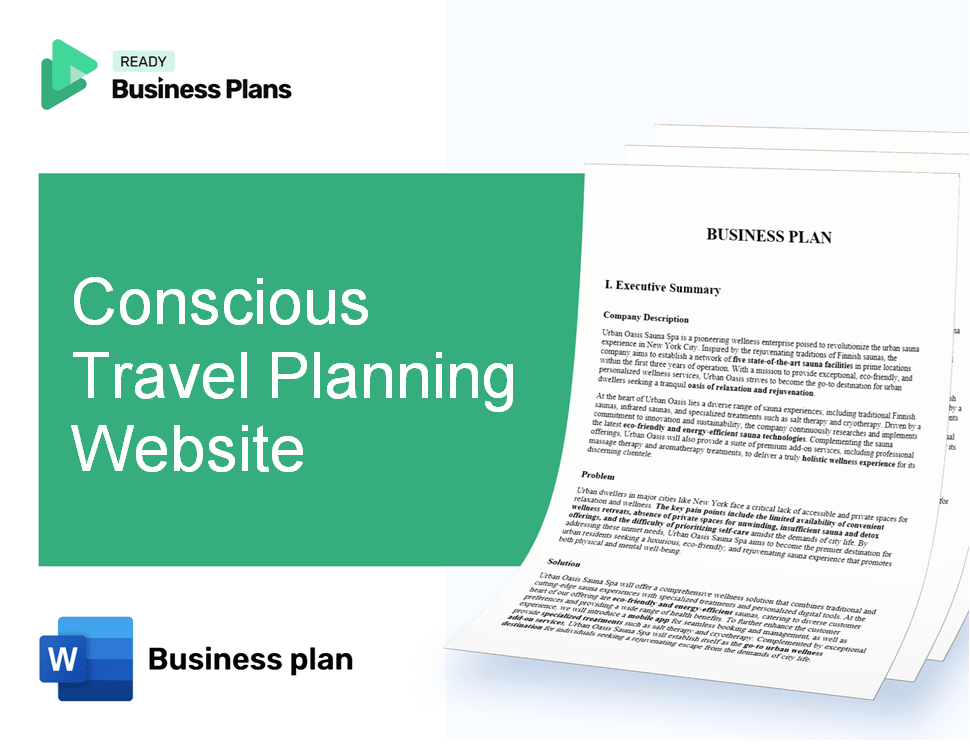Conscious Travel Planning Website Business Plan