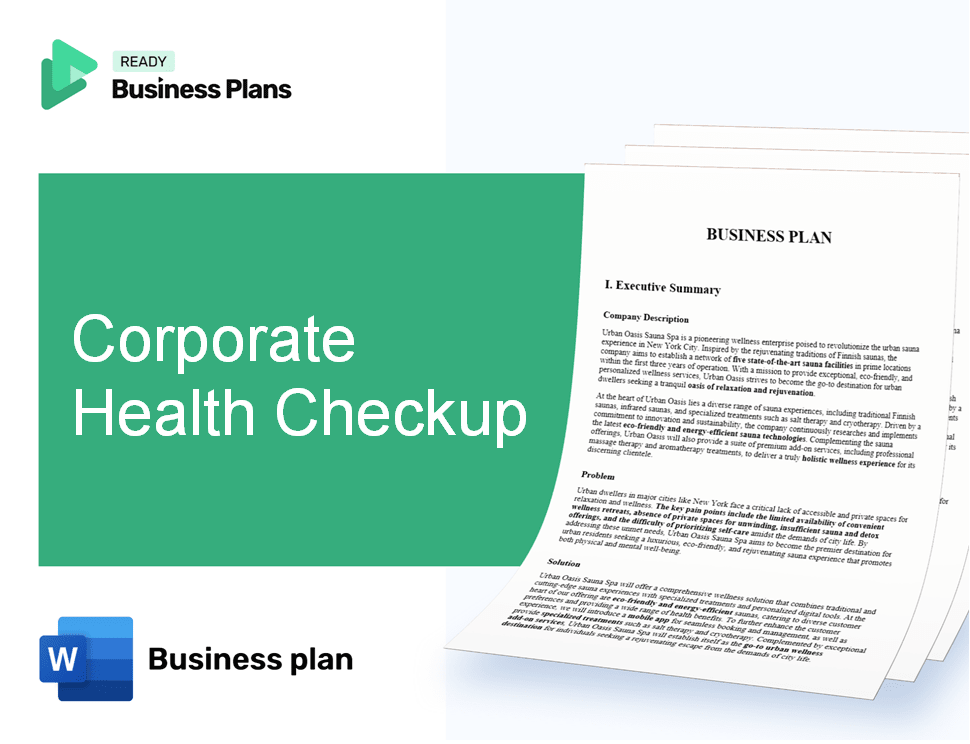 Corporate Health Checkup Business Plan