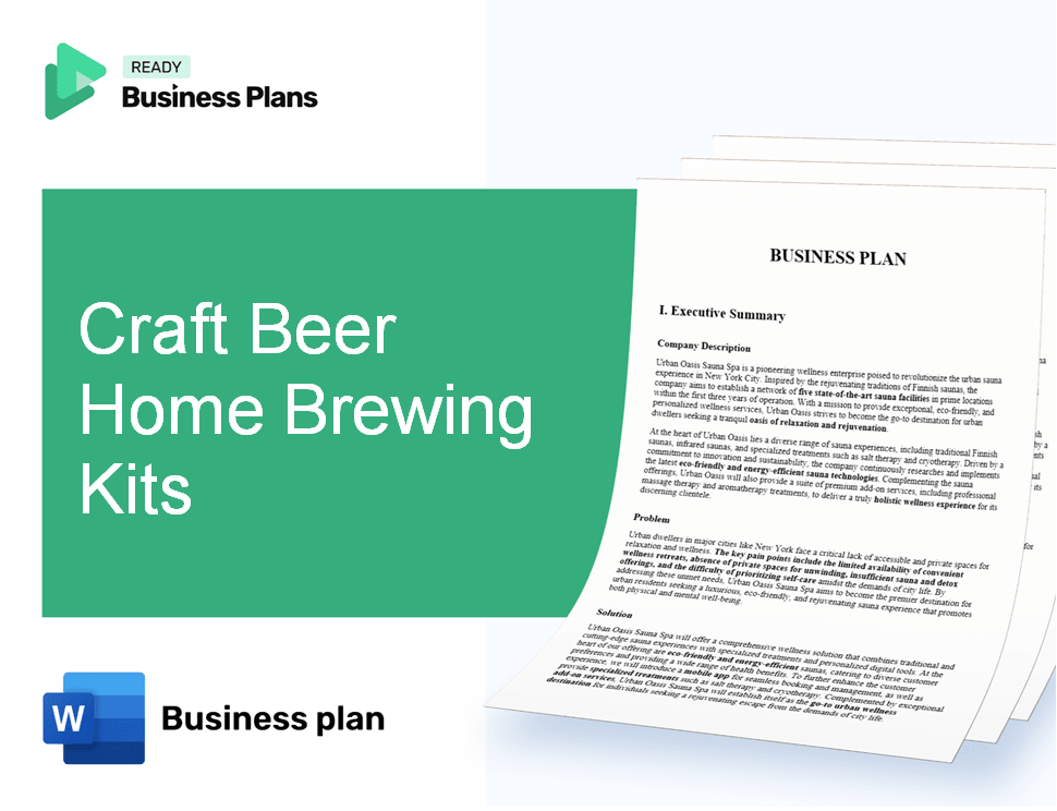 Craft Beer Home Brewing Kits Business Plan