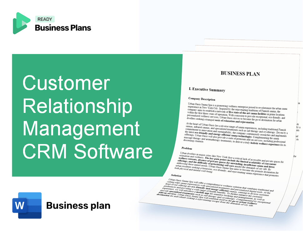 Customer Relationship Management CRM Software Provider Business Plan