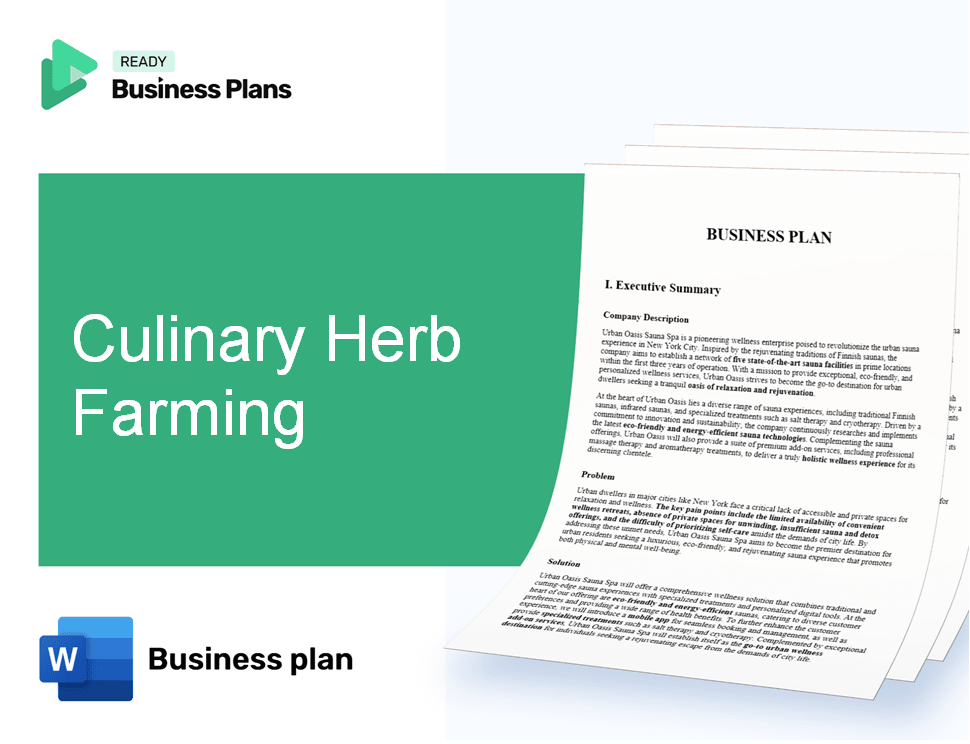 Culinary Herb Farming Business Plan