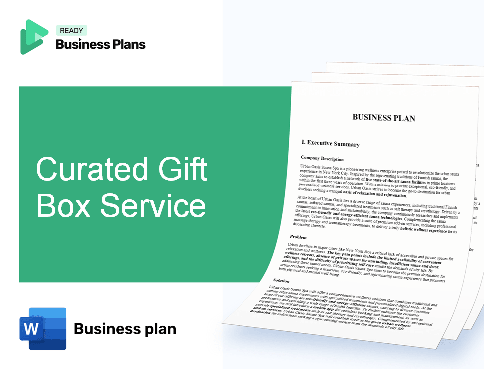 Curated Gift Box Service Business Plan
