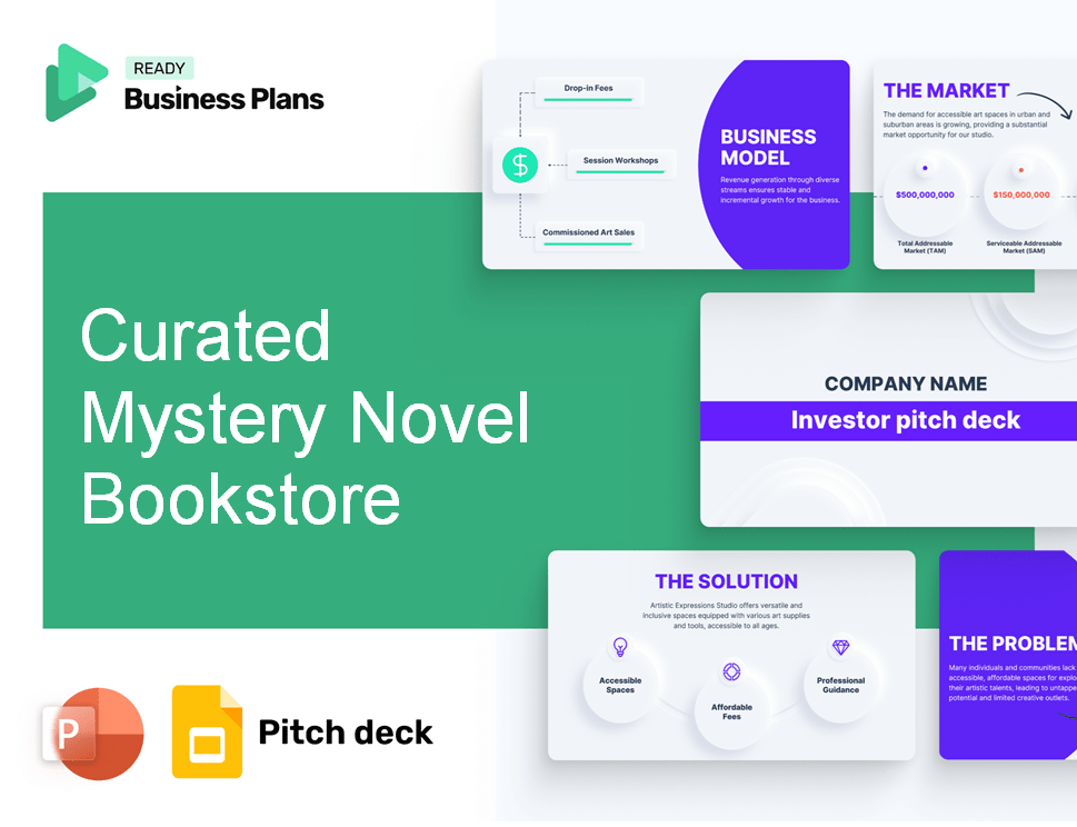 Curated Mystery Novel Bookstore Pitch Deck