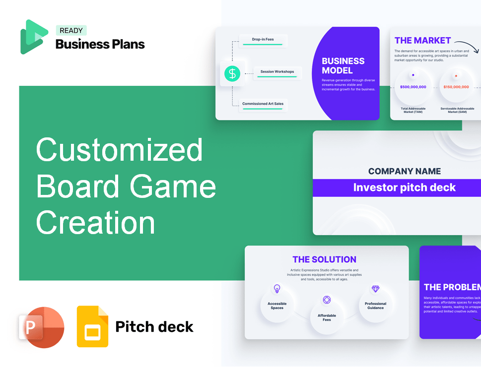 Customized Board Game Creation Pitch Deck