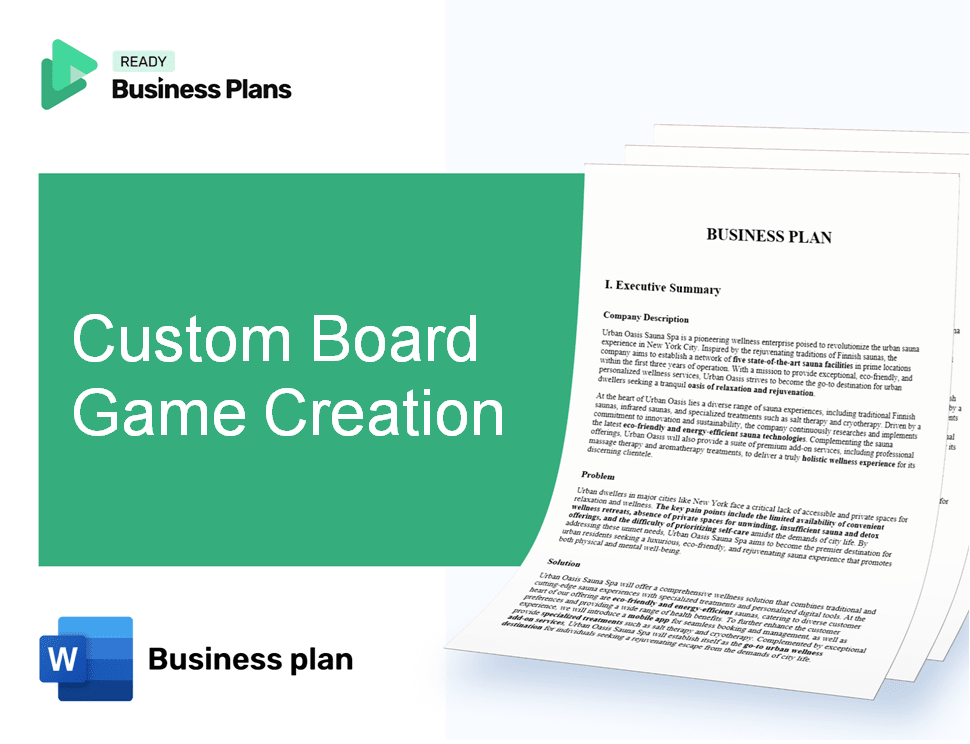 Custom Board Game Creation Business Plan