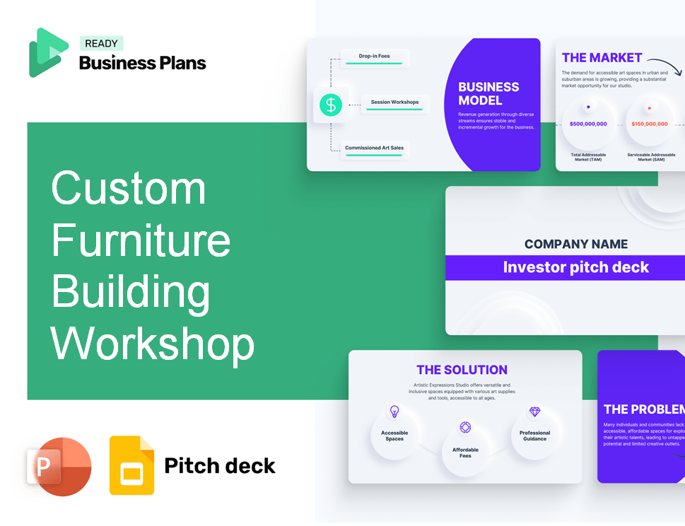 Custom Furniture Building Workshop Pitch Deck
