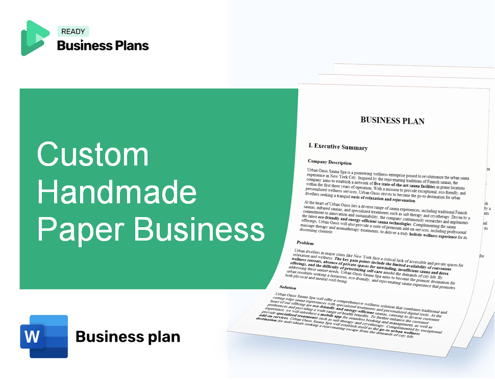 Custom Handmade Paper Business Business Plan