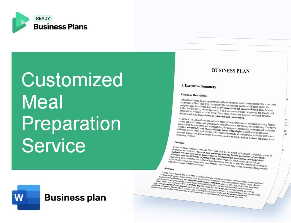 Customized Meal Preparation Service Business Plan