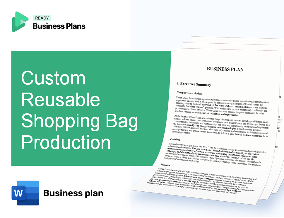 Custom Reusable Shopping Bag Production Business Plan
