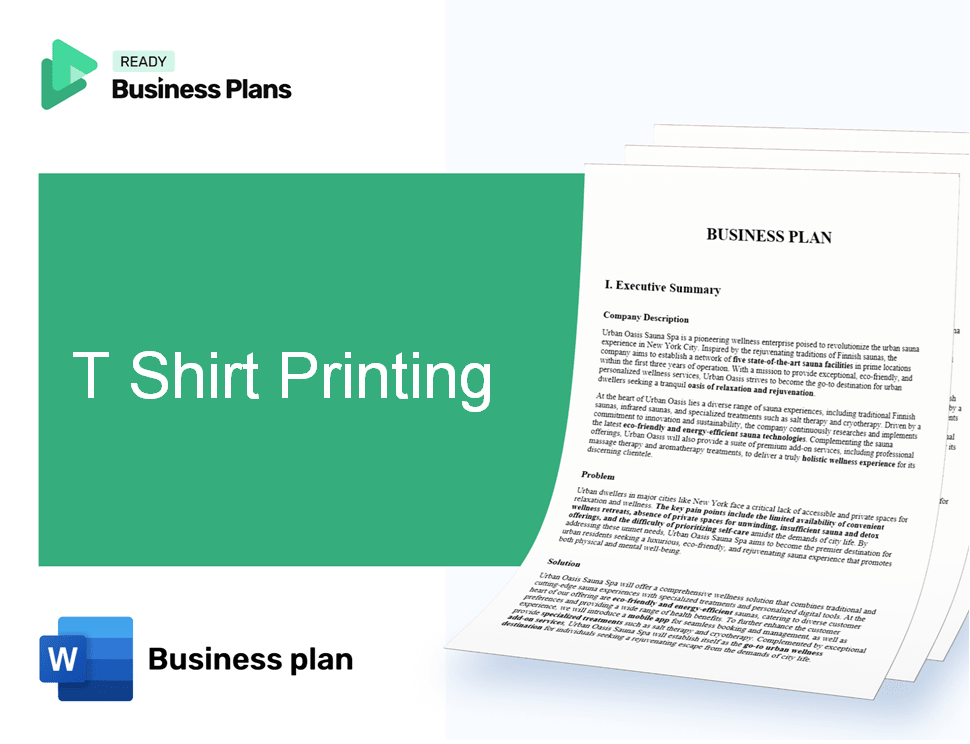 T Shirt Printing Business Plan