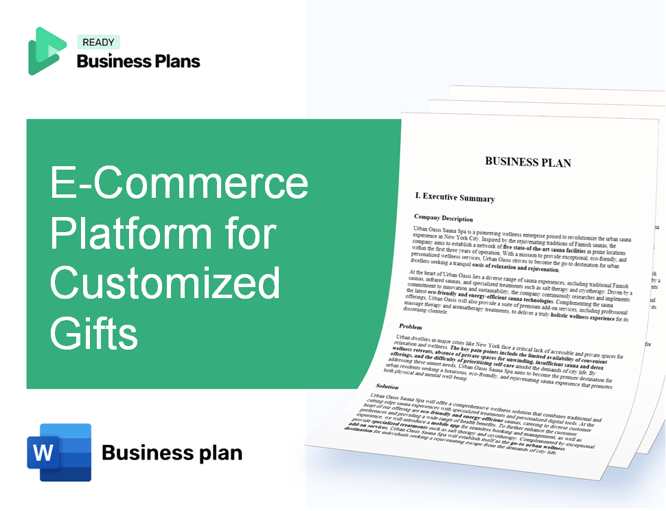 E-Commerce Platform for Customized Gifts Business Plan