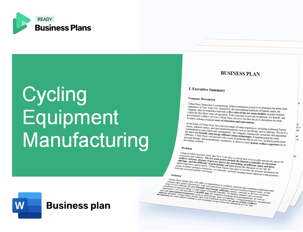Cycling Equipment Manufacturing Business Plan