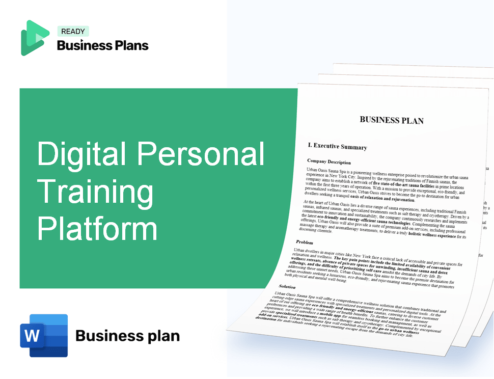 Digital Personal Training Platform Business Plan