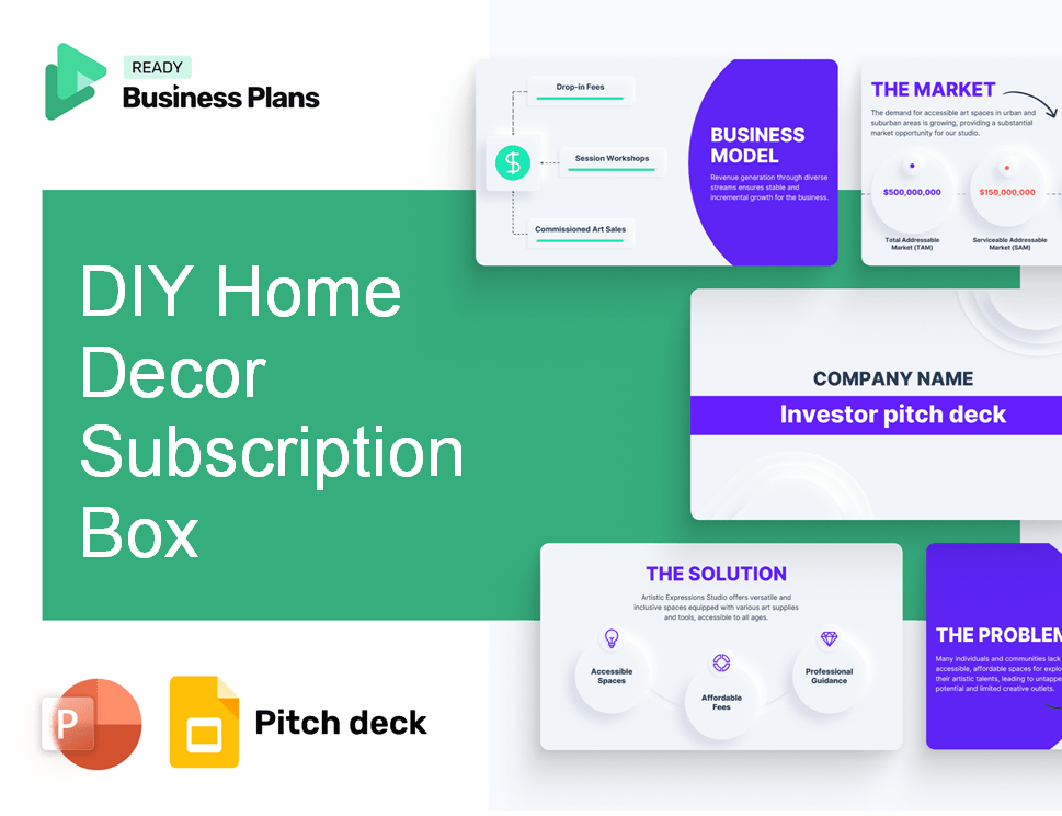 DIY Home Decor Subscription Box Pitch Deck