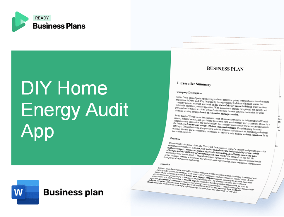 DIY Home Energy Audit App Business Plan