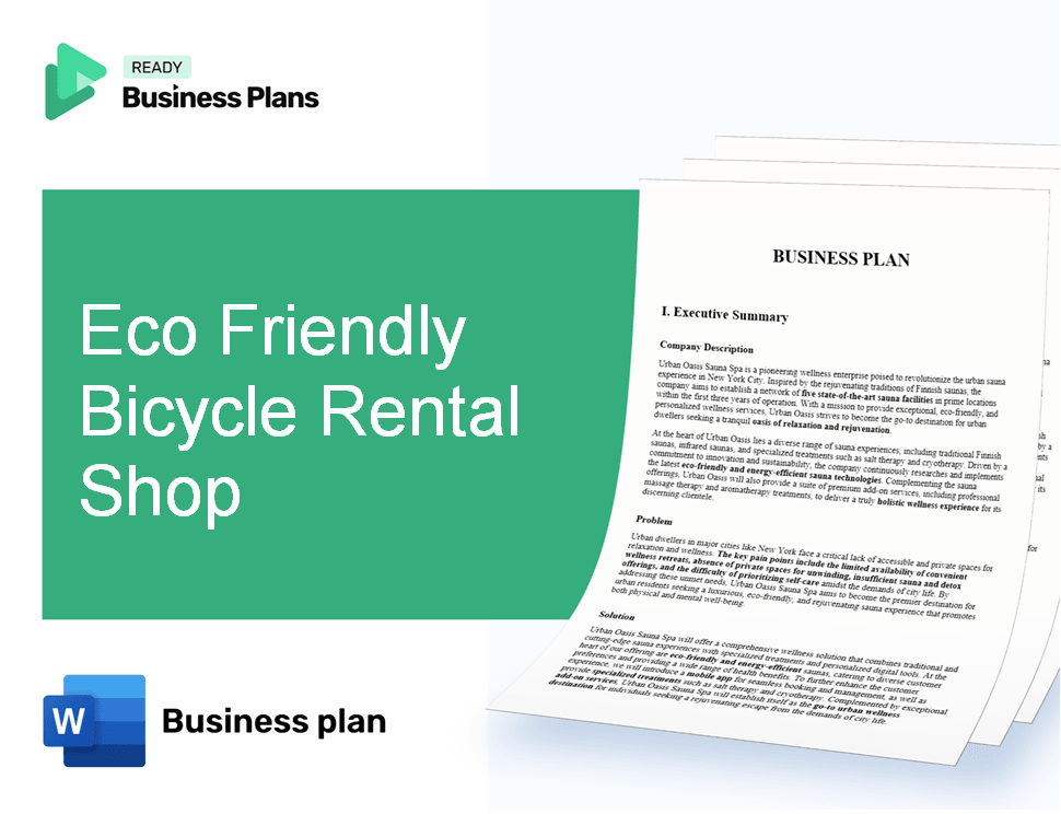 Eco Friendly Bicycle Rental Shop Business Plan