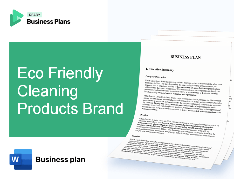Eco Friendly Cleaning Products Brand Business Plan