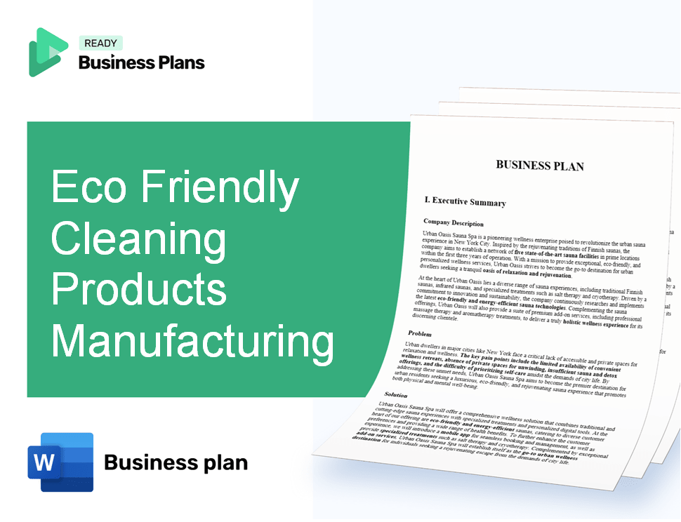 Eco Friendly Cleaning Products Manufacturing Business Plan