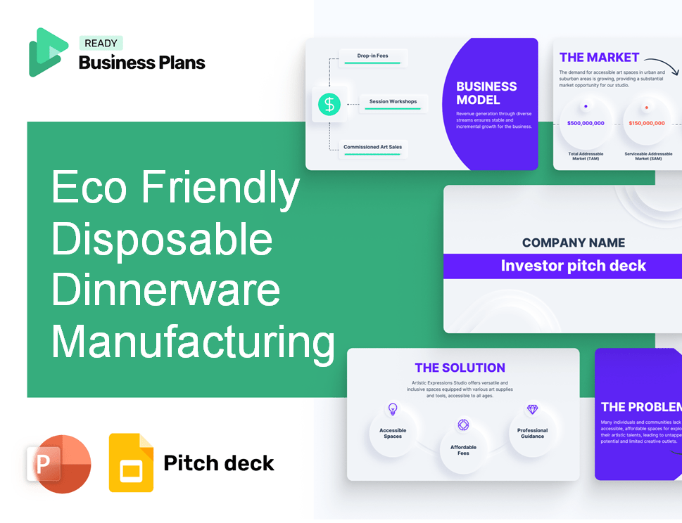 Eco Friendly Disposable Dinnerware Manufacturing Pitch Deck