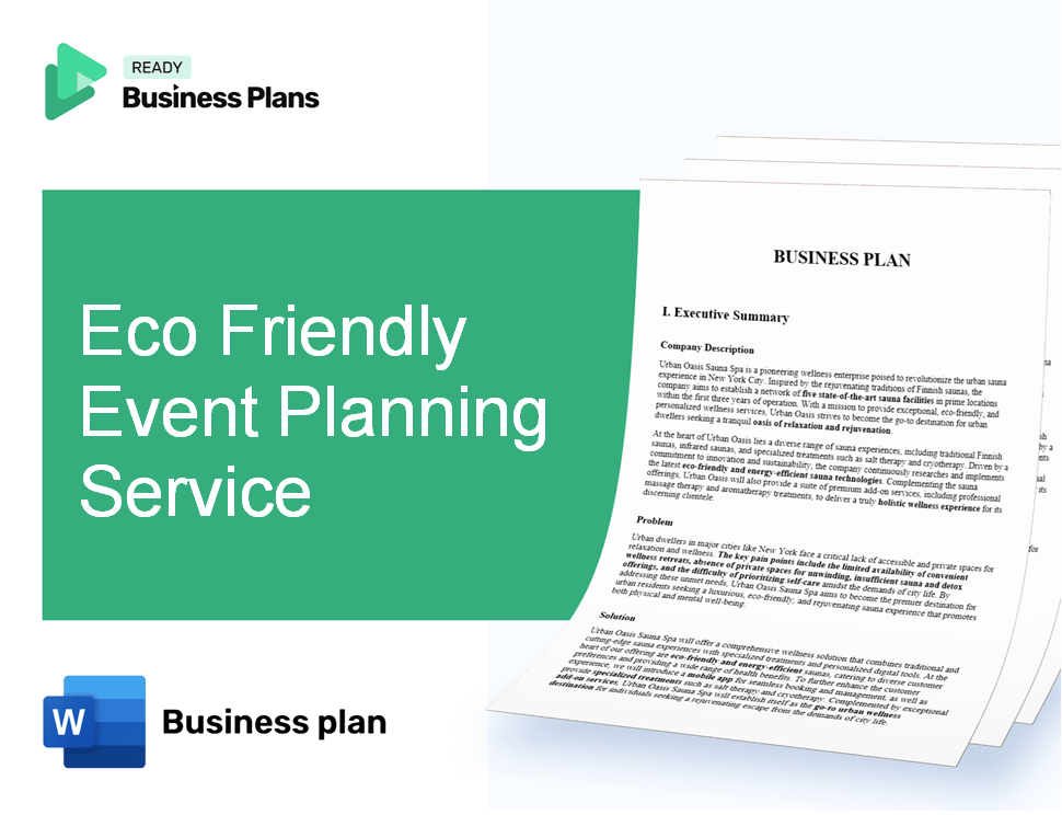 Eco Friendly Event Planning Service Business Plan