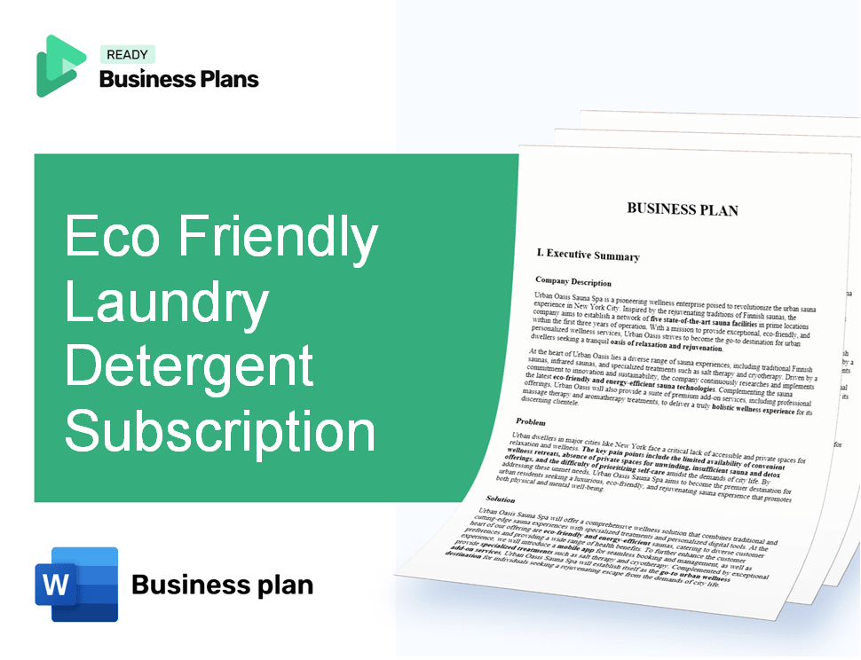 Eco Friendly Laundry Detergent Subscription Business Plan