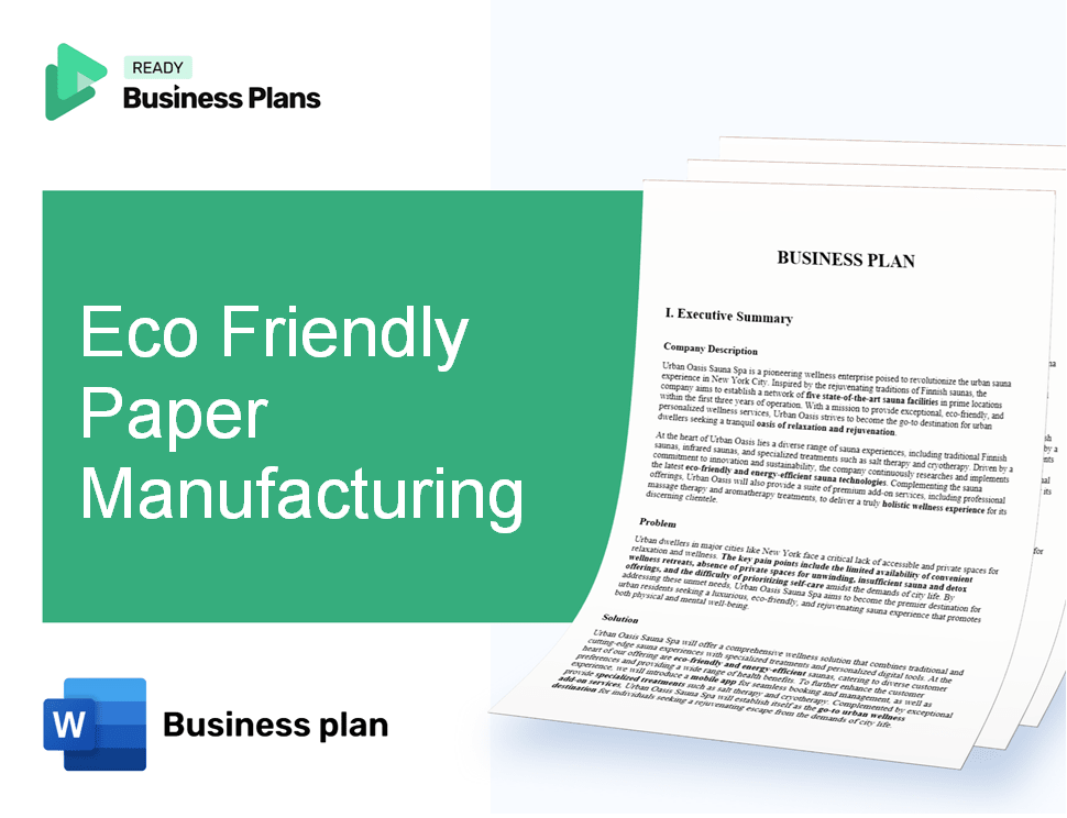 Eco Friendly Paper Manufacturing Business Plan