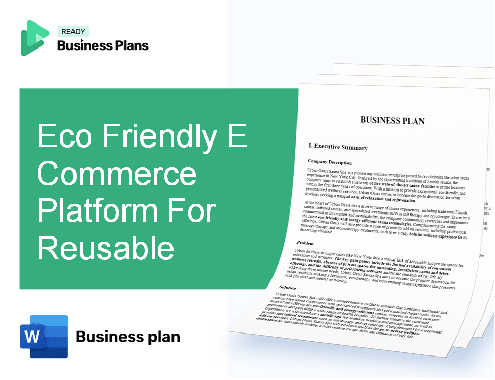 Eco Friendly E Commerce Platform For Reusable Products Business Plan