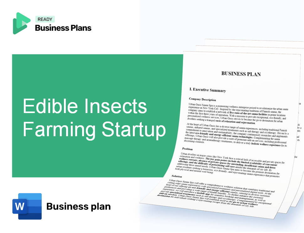 Edible Insects Farming Startup Business Plan