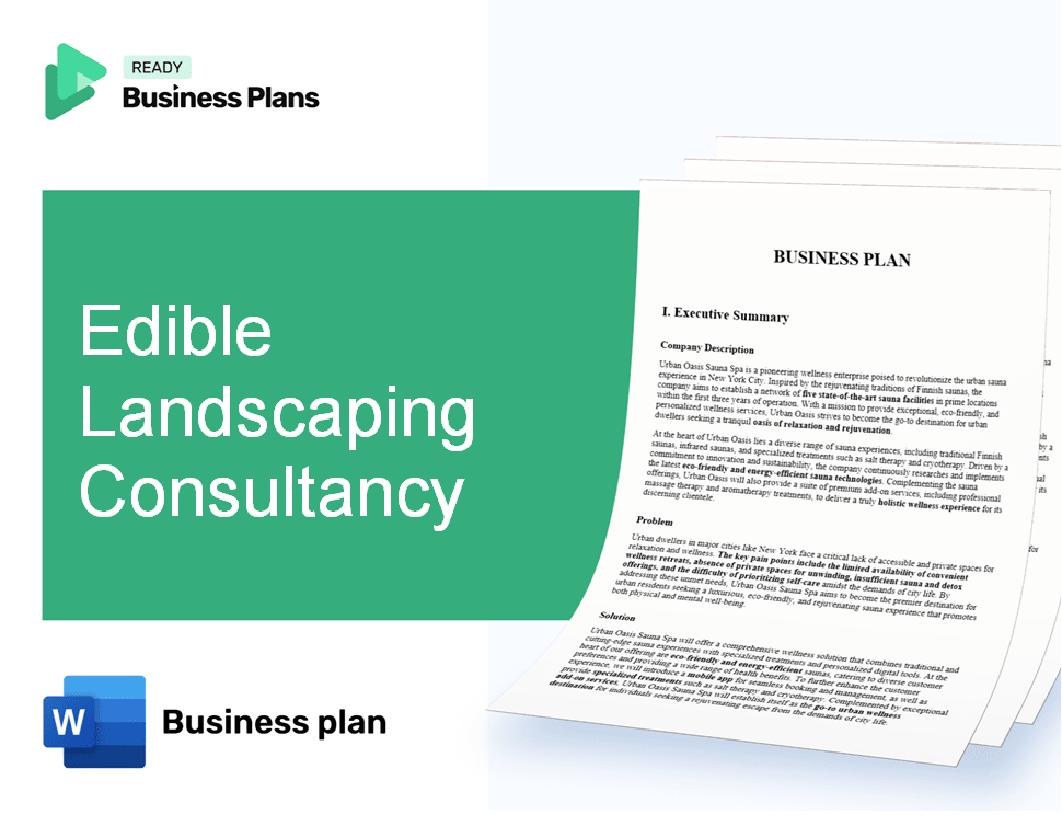 Edible Landscaping Consultancy Business Plan