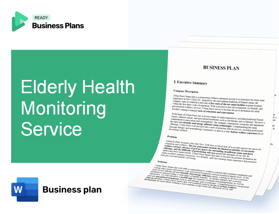 Elderly Health Monitoring Service Business Plan