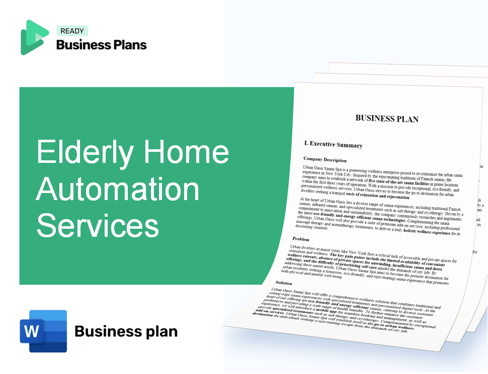 Elderly Home Automation Services Business Plan