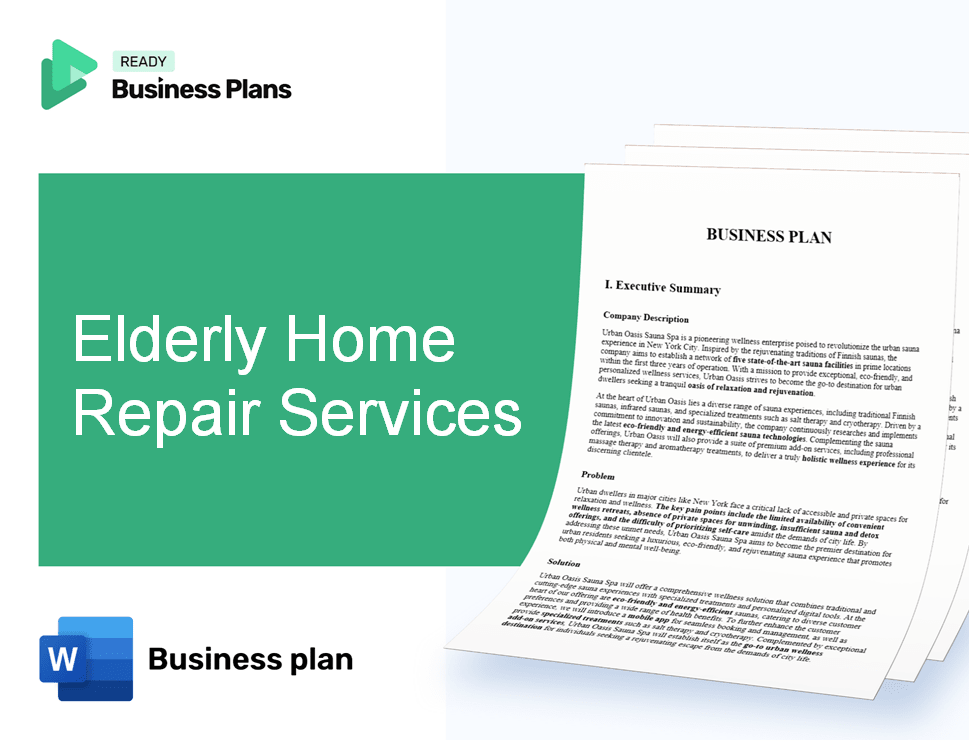 Elderly Home Repair Services Business Plan