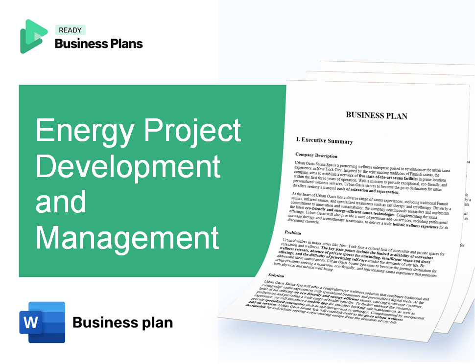 Energy Project Development and Management Business Plan