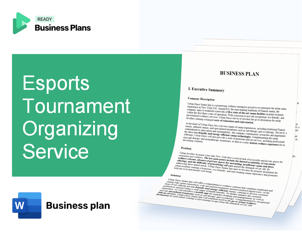 Esports Tournament Organizing Service Business Plan