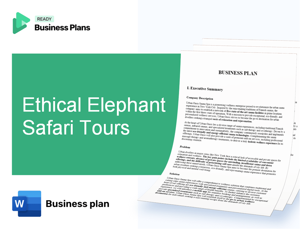 Ethical Elephant Safari Tours Business Plan