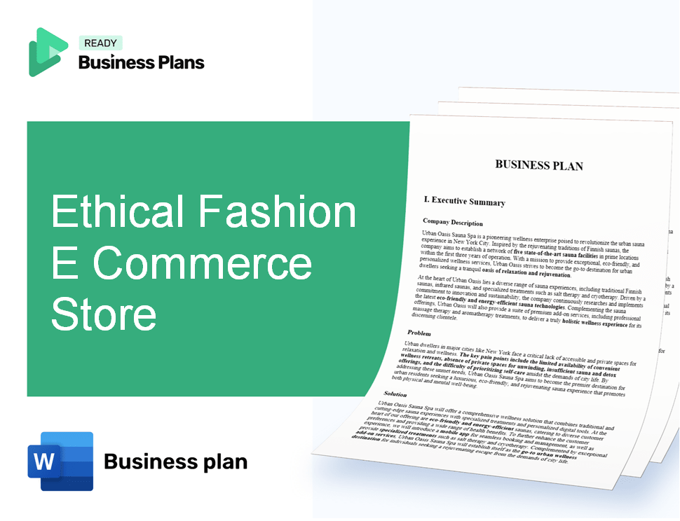 Ethical Fashion E Commerce Store Business Plan
