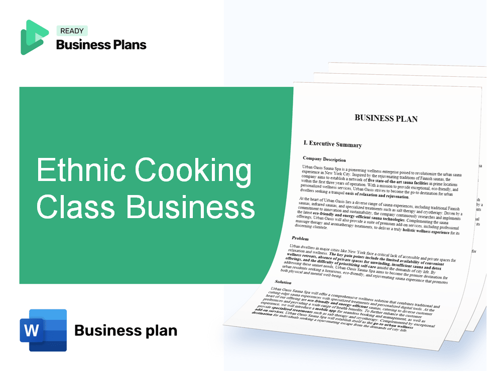 Ethnic Cooking Class Business Business Plan