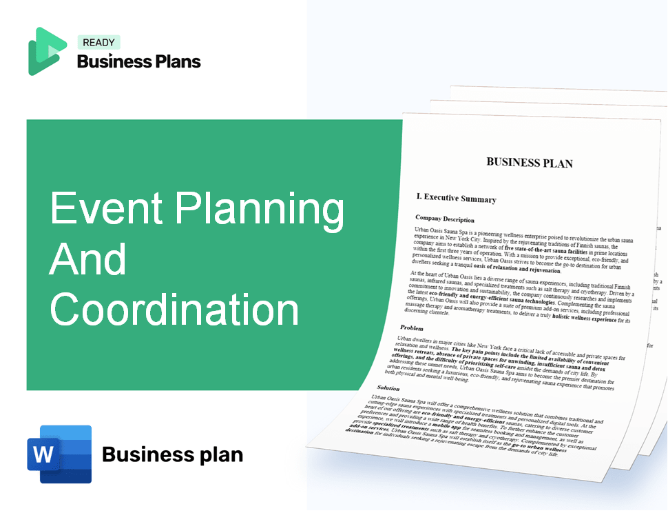 Event Planning And Coordination Business Plan