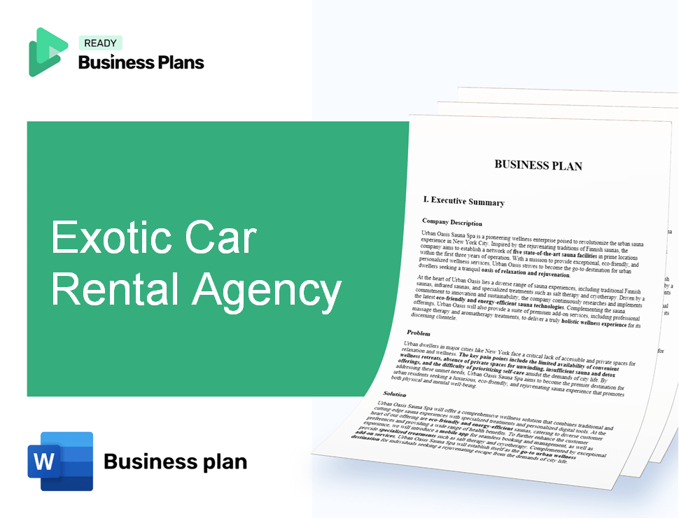 Exotic Car Rental Agency Business Plan