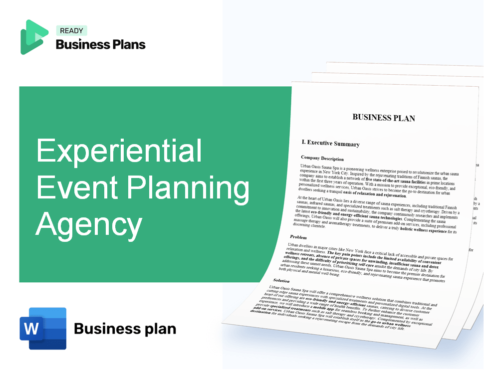 Experiential Event Planning Agency Business Plan