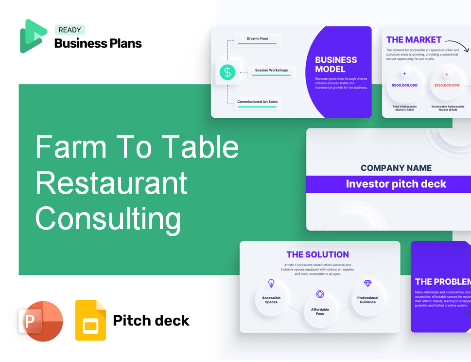 Farm To Table Restaurant Consulting Pitch Deck