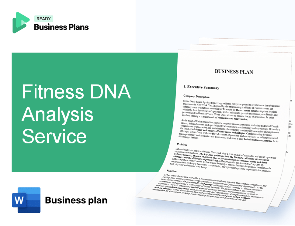 Fitness DNA Analysis Service Business Plan