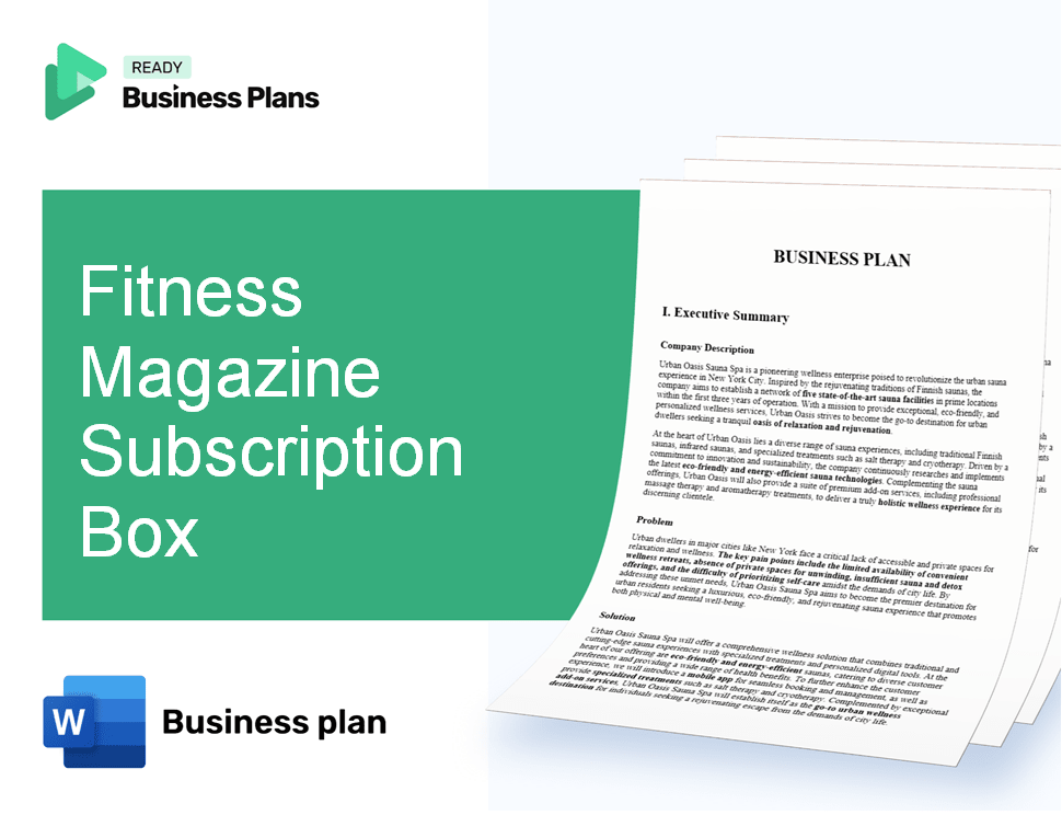 Fitness Magazine Subscription Box Business Plan