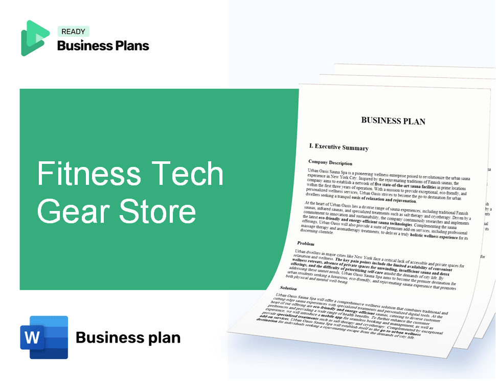 Fitness Tech Gear Store Business Plan
