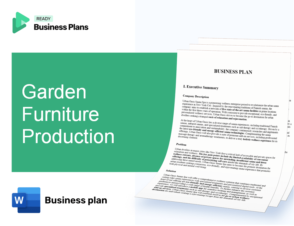 Garden Furniture Production Business Plan