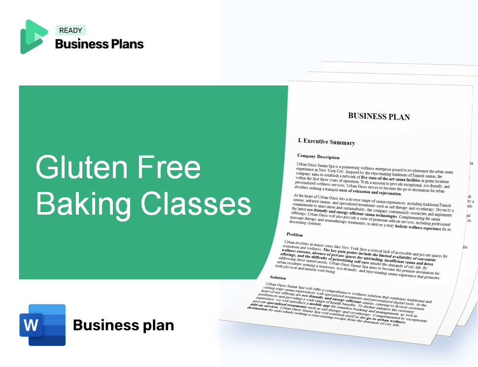 Gluten Free Baking Classes Business Plan